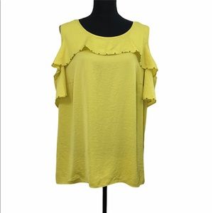 NEW JM Collection Embellished Ruffle Top